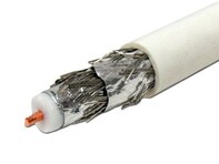 Picture of RG-6/UQ Quad Shielded Coaxial Cable - Riser (CMR), White - 1000 FT