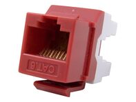Picture of Cat 6 Keystone Jack 180 Degree 110 UTP - Red