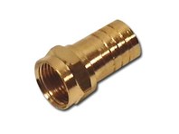 Picture of F-Type Connector - RG6 - Crimp - Male - Gold