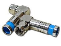 Picture of Gem Compression F Connectors - RG6 - Quad Shield - Right Angle - Male - 10 pack