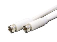 Picture of RG59 Coaxial Patch Cable - 25 FT, F Type, White