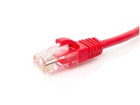 Picture of CAT5e Patch Cable - 14 FT, Red Crossover, Booted