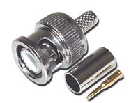 Picture of BNC Connector - Crimp - RG59, RG62 - Male - 3 piece