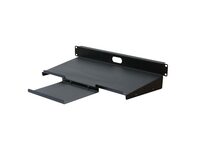 Picture of 19" Keyboard Shelf With Reversible Mouse Tray, 1U, 8"D, Black