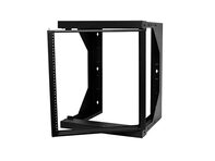 Picture of 2Ft Swing-Out Open Frame Wall Rack, 18"-26" Adjustable Depth, 12U, Black