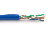 Picture of Cat5e 350Mhz Network Cable - 24 AWG Solid Copper, Blue, Plenum (CMP) - 1000 FT