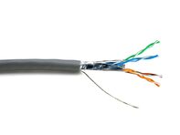 Picture of Mini Cat 6A Bulk Cable - Stranded, Gray, Riser (CMR), Shielded (F/UTP) - 1000 FT
