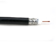 Picture of RG6 3.0 Ghz Coaxial Cable - Dual Shielded, Bare Copper, Pull Box, Black - 1000 FT