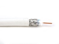 Picture of RG6 3.0 Ghz Coaxial Cable - Dual Shielded, Bare Copper, Pull Box, White - 1000 FT