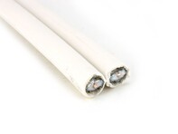 Picture of RG6 3.0 Ghz Siamese Coaxial Cable - Dual Shielded, CCS, Reel, White - 500 FT
