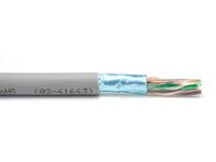 Picture of Cat 6 Shielded Network Cable - Solid, STP, Gray, Riser (CMR) PVC - 1000 FT