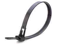 Picture of 10 Inch Black UV Standard Releasable Cable Tie - 100 Pack