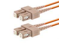 Picture of 10m Multimode Duplex Fiber Optic Patch Cable (50/125) - SC to SC