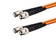 Picture of 10m Multimode Duplex Fiber Optic Patch Cable (50/125) - ST to ST