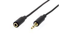 Picture of Slim AUX Stereo Audio Extension Cable w/ Microphone Support - 12 FT