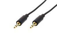 Picture of Slim AUX Stereo Audio Cable w/ Microphone Support - 12 FT