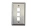 Picture of 3 Port Stainless Steel Keystone Faceplate - 0 of 4