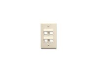 Picture of Faceplate Angled 1-gang 4-port Almond