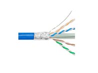 Picture of Solid Cat 6a FTP 650 Mhz Plenum Cable - Blue - 1000 FT