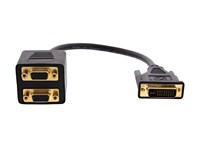 Picture of DVI Adapter - DVI-A Male to 2 VGA Females - 1 FT