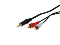 Picture of 6 FT Audio "Y" Splitter Cable - 3.5mm Male to Dual RCA Males