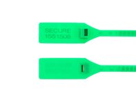 Picture of 13 Inch Heavy-Duty Green Pull Tight Plastic Seal - 100 Pack