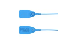 Picture of 12 1/2 Inch Standard Blue Pull Tight Plastic Seal with Steel Locking Piece - 100 Pack