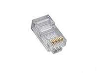 Picture of RJ45 (8P8C), Cat5e HP, Round-Solid 3-Prong 100/Jar 
