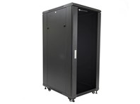 Picture of Server Enclosure 27U 23"W x 39"D x 54"H, Tempered Glass Door, Removable Side Panels, Solid Rear Door, Knockdown