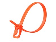Picture of RETYZ EveryTie 10 Inch Fluorescent Orange Releasable Tie - 20 Pack