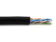Picture of Solid Cat 6e Network Cable Pull Box - Black, 600 MHz, Plenum (CMP), Spline - 1000 FT