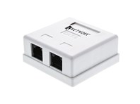 Picture of Surface Mount Box with Cat 6 110 Punch Down Terminals -Dual  RJ45 - 8 Conductor