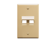 Picture of Faceplate Angled 1-gang 2-port Ivory