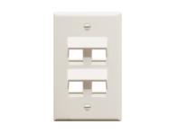 Picture of Faceplate Angled 1-gang 4-port White
